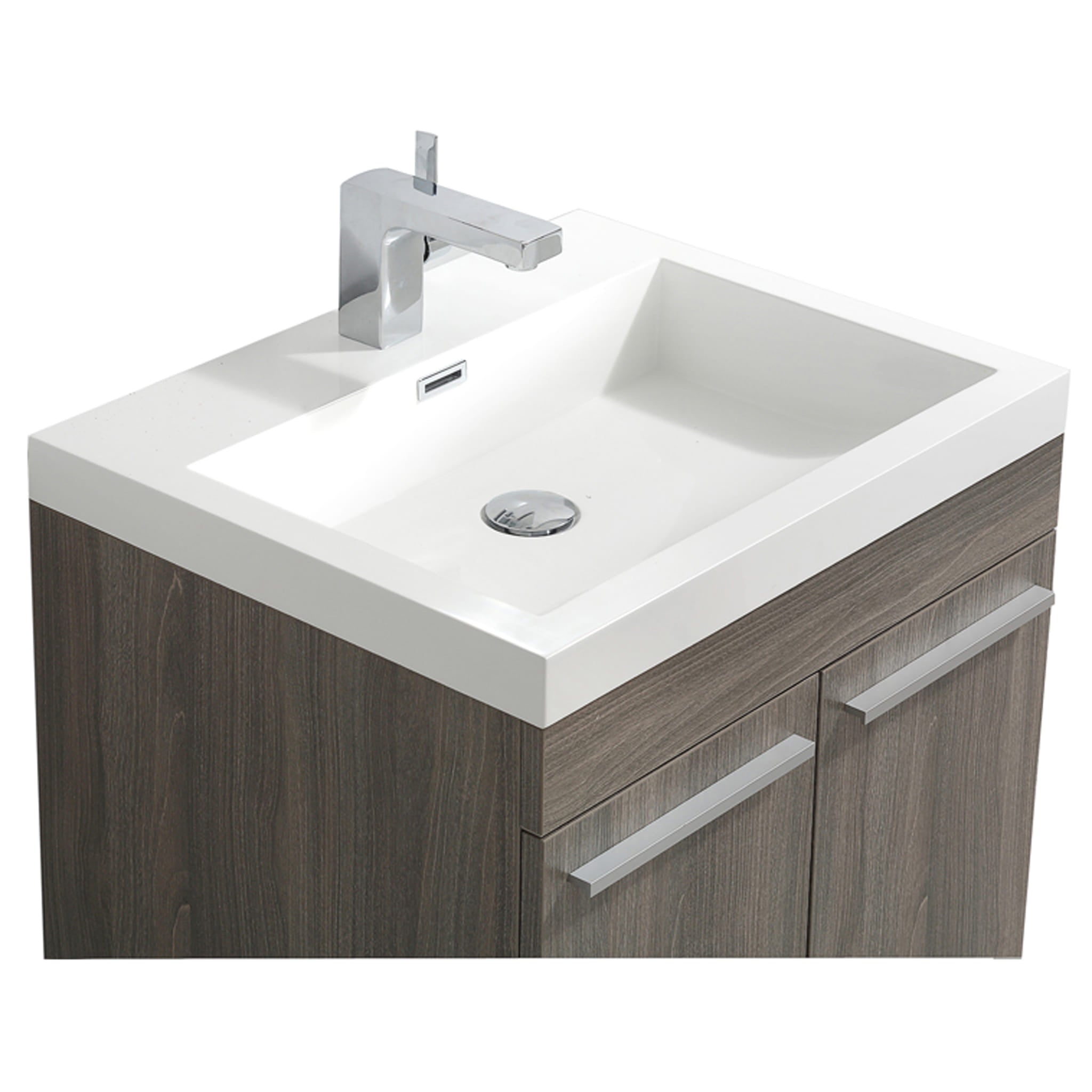 Aquamoon Ocean 23.5" Maple Grey Free Standing Modern Bathroom Vanity Set.