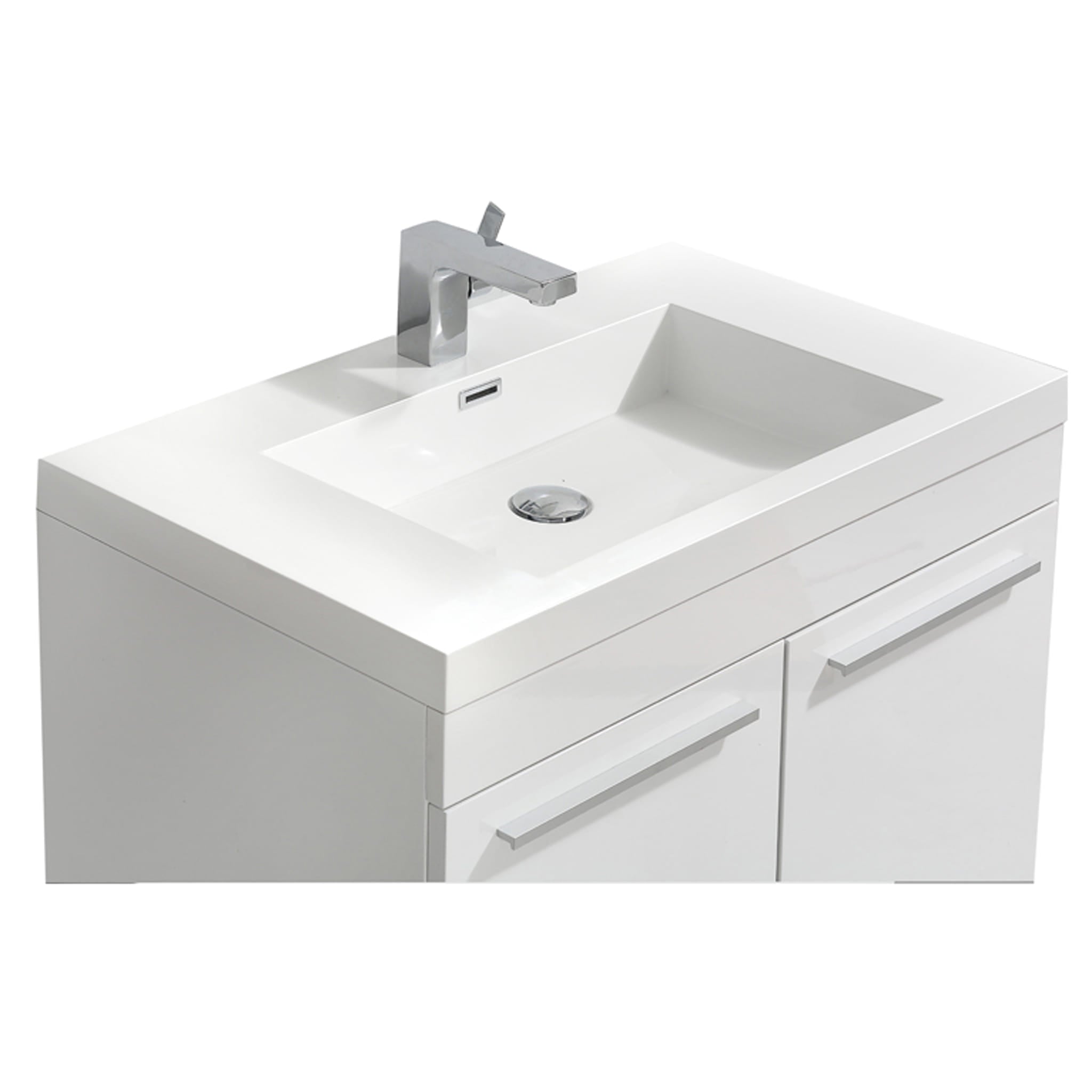 Aquamoon Ocean 31.5" White Free Standing Modern Bathroom Vanity Set.