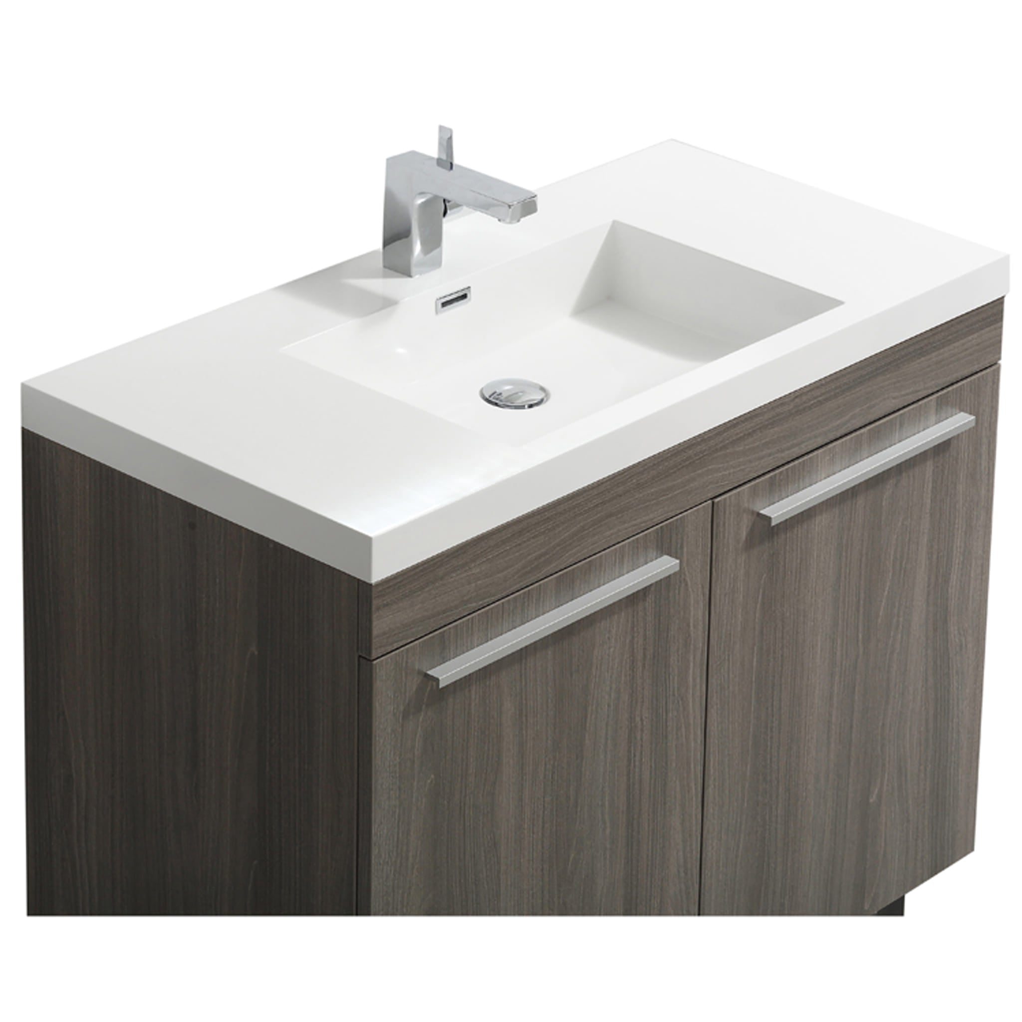 Aquamoon Ocean 39.5" Maple Grey Free Standing Modern Bathroom Vanity Set.