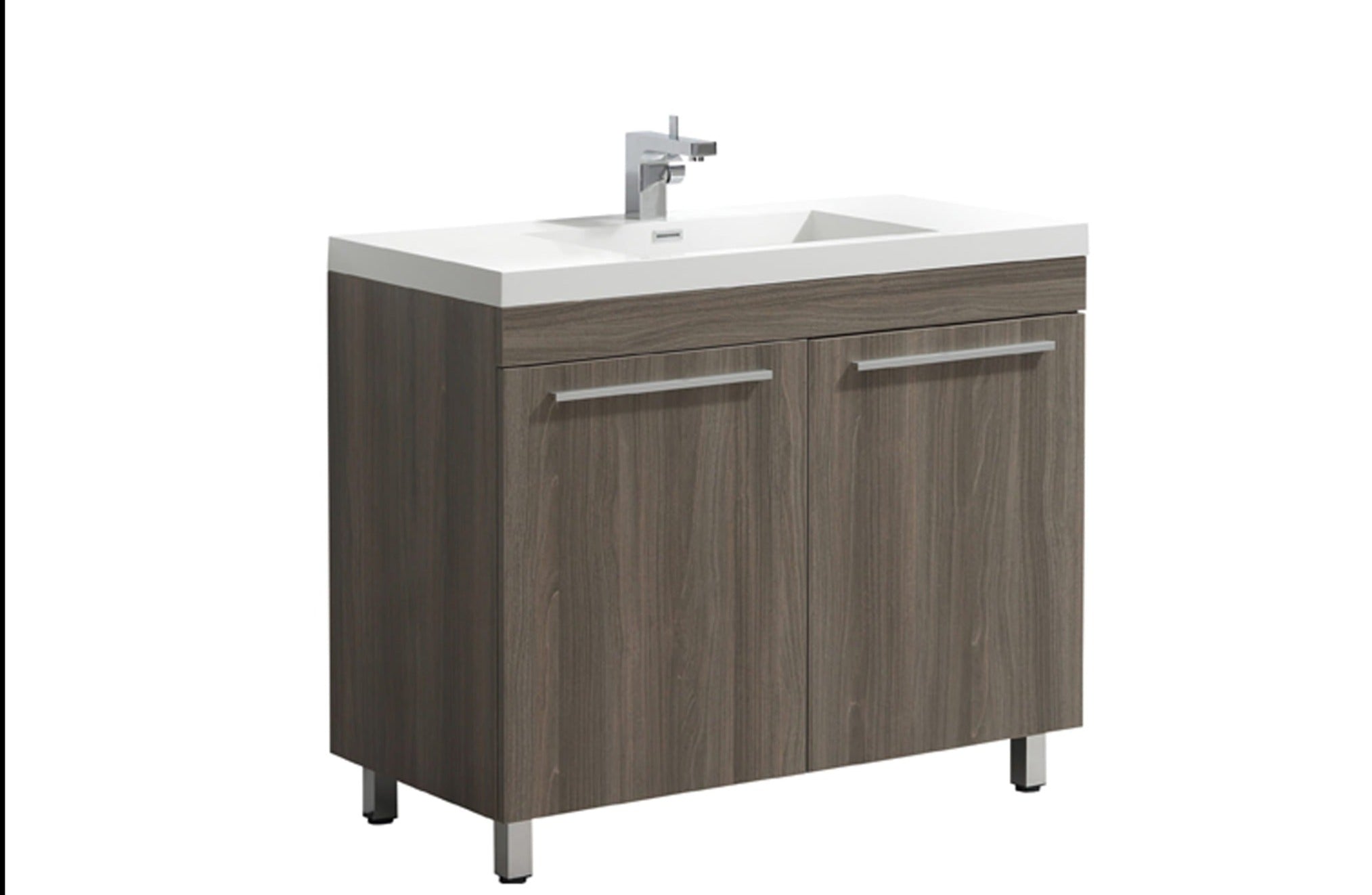 Aquamoon Ocean 47.5" Maple Grey Free Standing Modern Bathroom Vanity Set.