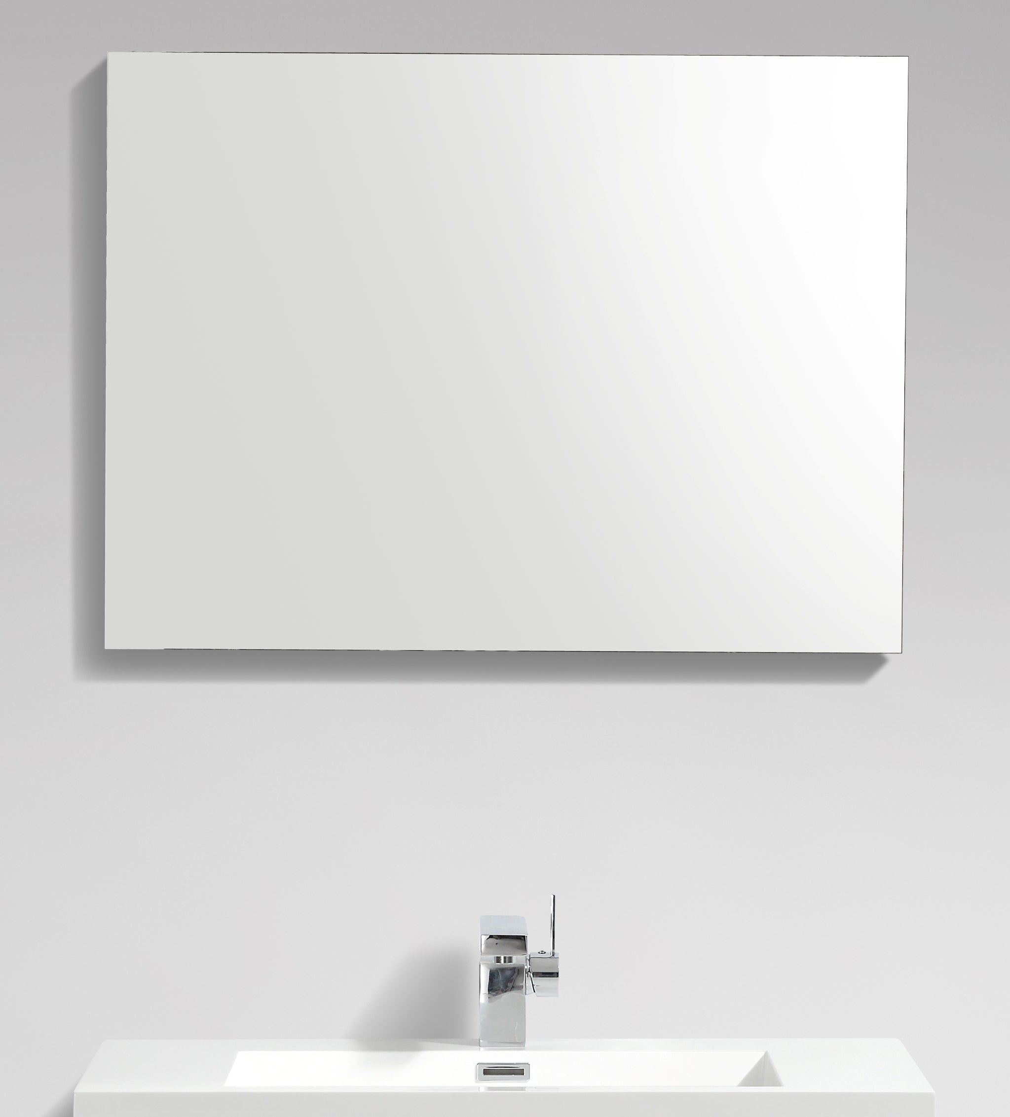 Aquamoon MP3131 Frameless Plain Rectangular Mirror Wall Mounted 31 x 31