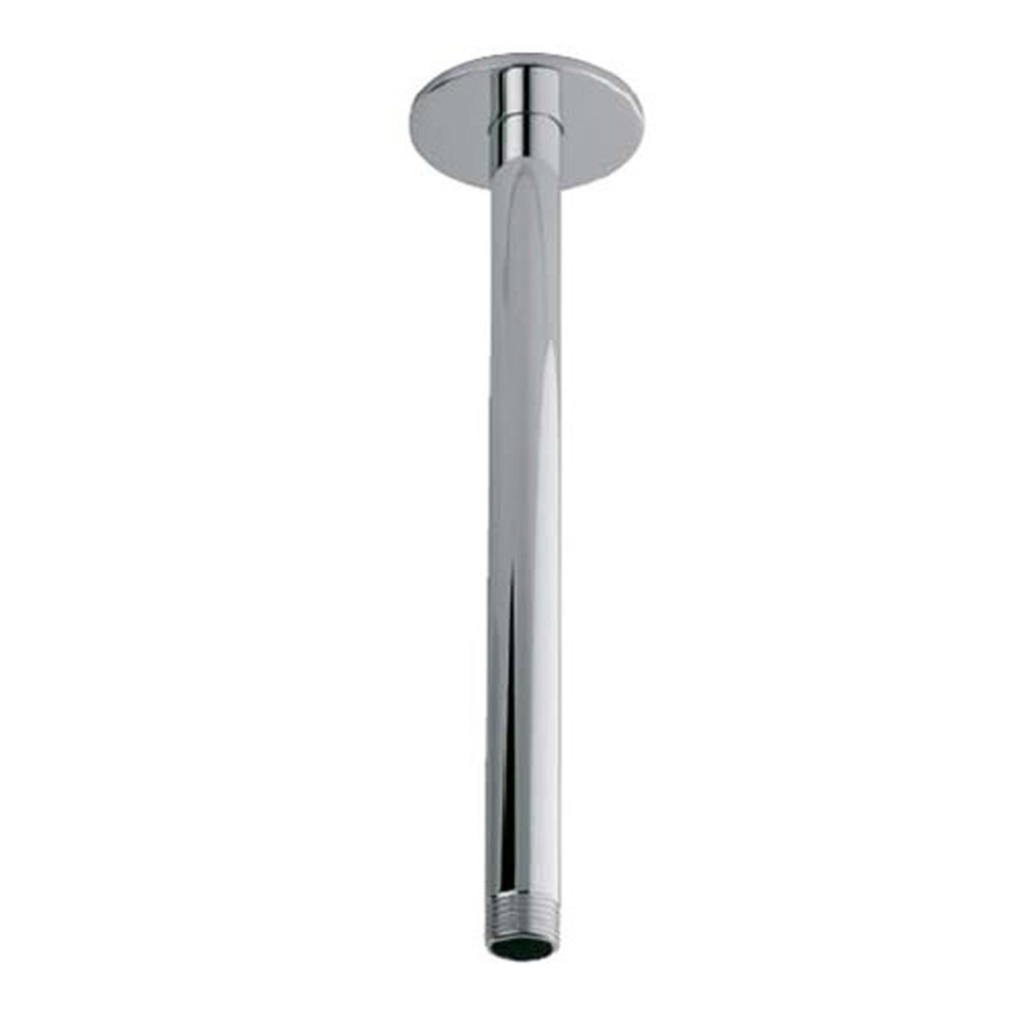 Aquamoon 4" Shower arm Ceiling Round Chrome with Flange bathtrends_usa