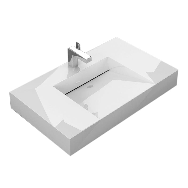 Aquamoon Venice 31" Integrated /Countertop White Infinity  Sink